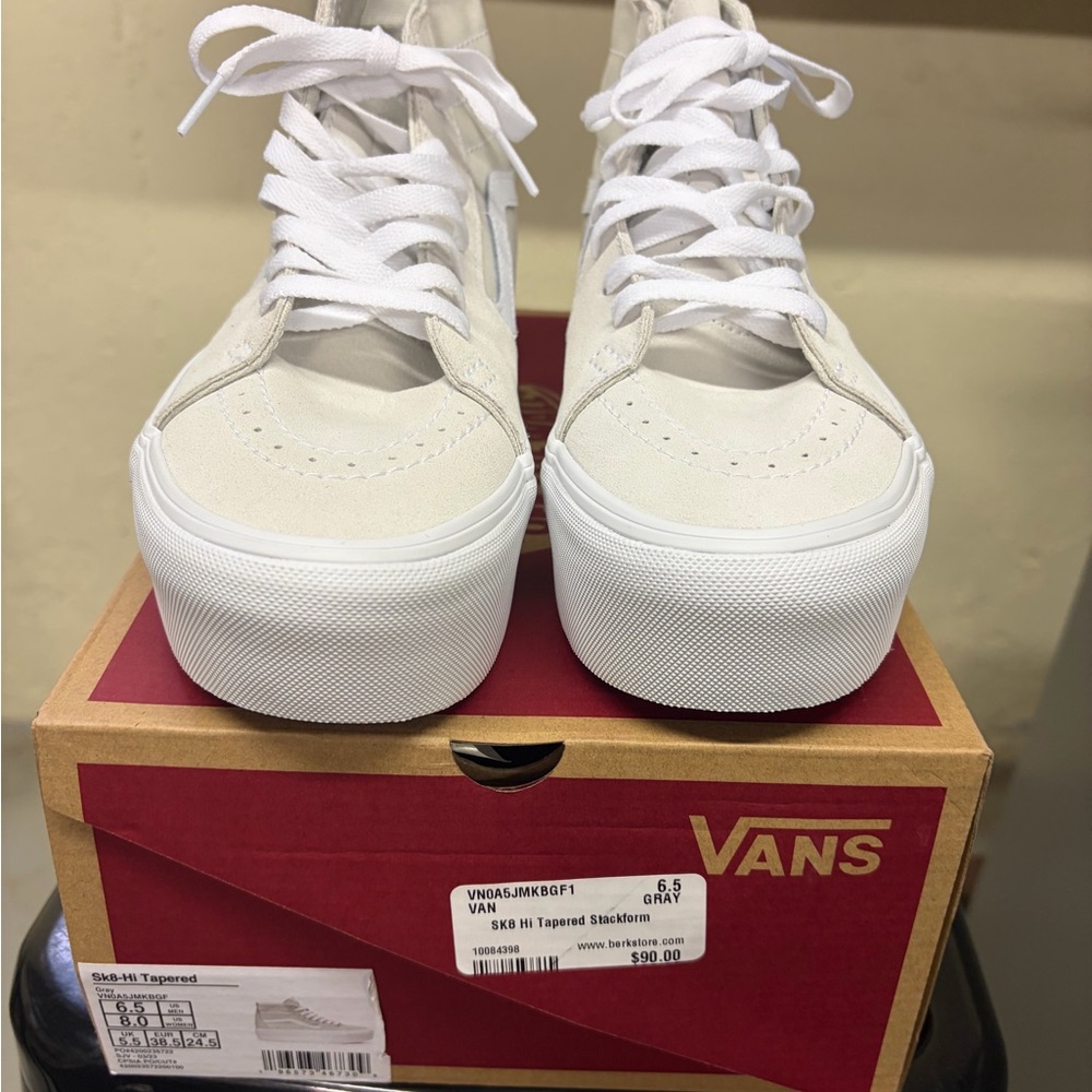 Vans Women's Sk8 Tapered Stackform Grey NWT